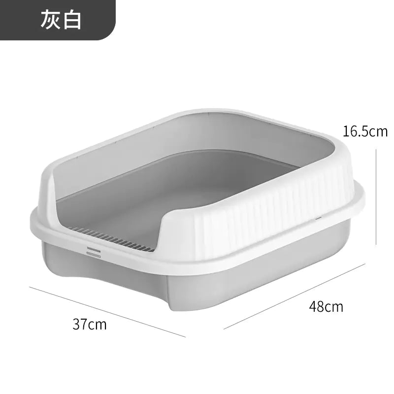 Bac à litière semi-fermé extra-large pour chats, en gros